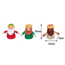 Cargar imagen en el visor de la galería, Set de 3 Reyes Magos Colgantes para Árbol de Navidad, Figuras de Tela Melchor, Gaspar y Baltasar, Adornos Navideños Decoración del Hogar