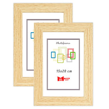 Cargar imagen en el visor de la galería, Maxia Market Marco Foto Color Haya Hecho Madera, Ancho de Bastidor 2 cm con Acabado Elegante