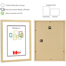 Cargar imagen en el visor de la galería, Marco de Foto Haya Hecho de Madera, Ancho de Bastidor 2 cm con Acabado Elegante