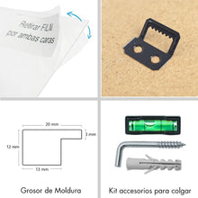 Cargar imagen en el visor de la galería, Marco de Foto Haya Hecho de Madera, Ancho de Bastidor 2 cm con Acabado Elegante