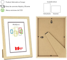 Cargar imagen en el visor de la galería, Marco de Foto Haya Hecho de Madera, Ancho de Bastidor 2 cm con Acabado Elegante