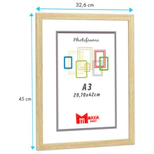 Cargar imagen en el visor de la galería, Marco de Foto Haya Hecho de Madera, Ancho de Bastidor 2 cm con Acabado Elegante