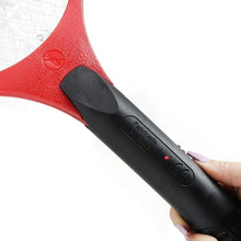 Cargar imagen en el visor de la galería, Kmt Style - Raqueta eléctrica matamosquitos matamoscas anti-insectos repelente para matar moscas mosquitos e insectos, ENCHUFE CORRIENTE, BATERÍA de Pilas Y USB