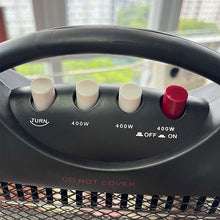 Cargar imagen en el visor de la galería, Estufa Halógena Calefactor portátil de bajo consumo, Calentador eléctrico con 3 potencias: 400W, 800W y 1200W con 3 tubos, Para el hogar y oficina