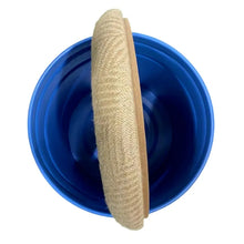 Cargar imagen en el visor de la galería, Baril , Bidon, Puff de almacenamiento metal con tapa de asiento de Yute y asa 32 x 39.5 cm