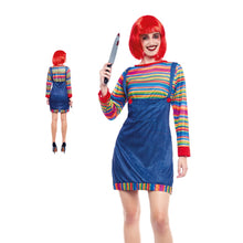 Cargar imagen en el visor de la galería, Disfraz Muñeca Asesina Mujer Adulto para Fiesta Halloween Carnaval Teatro