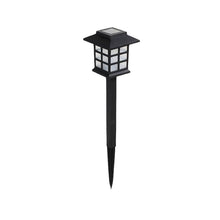 Cargar imagen en el visor de la galería, Set de 6 Luces Solares LED para Jardín con Diseño de Palacio - Lámpara de Exterior Blanca Fría, Impermeable, Estaca de Plástico Duradero para Caminos, Césped y Patio