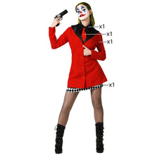 Cargar imagen en el visor de la galería, Disfraz Arlequin Rojo adulto mujer Para Halloween Carnaval Teatro