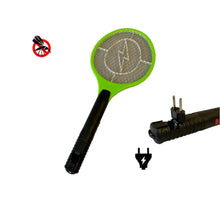 Cargar imagen en el visor de la galería, Kmt Style - Raqueta eléctrica matamosquitos matamoscas anti-insectos repelente para matar moscas mosquitos e insectos, ENCHUFE CORRIENTE, BATERÍA de Pilas Y USB