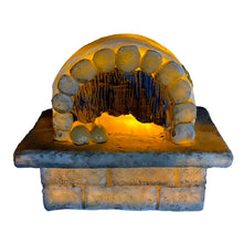 Cargar imagen en el visor de la galería, Horno Con Luz LED Intermitente belén 6 Modelos Pesebre Figuras de Para Decoracion de Navidad, envío al azar (1 unidad)