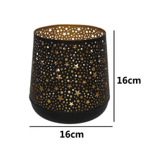 Cargar imagen en el visor de la galería, Candelabro Portavela Metal Dorado y Negro para Decoración de Casa