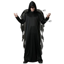 Cargar imagen en el visor de la galería, Disfraz Angel Negro con Alas Hombre adulto Para Fiesta Halloween Calnaval Teatro