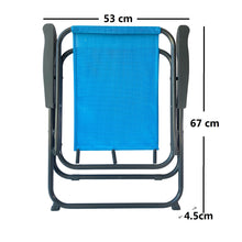 Cargar imagen en el visor de la galería, Silla de playa plegable con reposabrazos de acero Cayo ancho de exteriores
