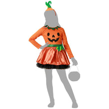 Cargar imagen en el visor de la galería, Disfraz Calabaza Vestido Naranja con Gorro Infantil Niña para Halloween Carnaval Teato