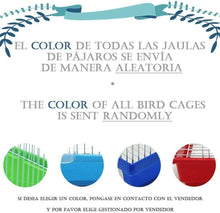 Cargar imagen en el visor de la galería, Jaula Loro Metal para Pájaros Jaula Grande con Comedero Bebedero Saltador Cubeta Color envia al Azar 41 x 49 x 76 cm BPS-1195