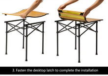 Cargar imagen en el visor de la galería, Mesa de Camping Plegable Portatil Ligera Facil Montaje para acampar al aire libre 50x50x52 cm