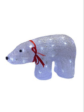 Cargar imagen en el visor de la galería, Oso Navidad 3d Led Luz Blanca Decoracion Interior Noche Lampara Adorno