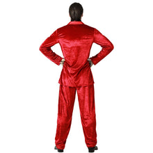 Cargar imagen en el visor de la galería, Disfraz Vampiro Rojo Traje con Corbata Hombre Adulto Para Halloween Carnaval