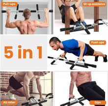 Cargar imagen en el visor de la galería, Barra dominadas y Flexiones múltiples funciones fija para puerta de flexiones múltiples funciones, barra push-up