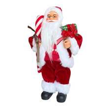 Cargar imagen en el visor de la galería, Figura Papa Noel Santa Clau de Pie con Regalo a la Mano Para Decoración de Navidad