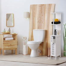 Cargar imagen en el visor de la galería, Mueble de Baño Columna Armario Eatantería Para Espacios Reducidos MDF con 2 Eatantes + 2 Puertas