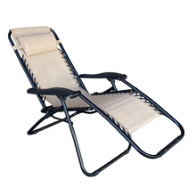 Cargar imagen en el visor de la galería, Silla GRANDE XXL tumbona hamaca plegable de gravedad cero y resistente DURADERO con grosor del tubo de 25 mm para Playa Patio Jardín Camping al Aire Libre, 120 kg, 158x66x108 cm