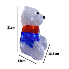 Cargar imagen en el visor de la galería, Oso Navidad 3d Led Luz Blanca Decoracion Interior Noche Lampara Adorno