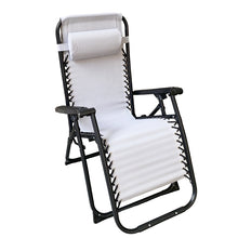 Cargar imagen en el visor de la galería, Silla GRANDE XXL tumbona hamaca plegable de gravedad cero y resistente DURADERO con grosor del tubo de 25 mm para Playa Patio Jardín Camping al Aire Libre, 120 kg, 158x66x108 cm