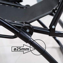 Cargar imagen en el visor de la galería, Silla GRANDE XXL tumbona hamaca plegable de gravedad cero y resistente DURADERO con grosor del tubo de 25 mm para Playa Patio Jardín Camping al Aire Libre, 120 kg, 158x66x108 cm