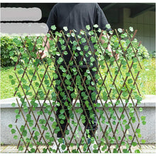 Cargar imagen en el visor de la galería, Valla Celosía plegable Mimbre extensible de madera natural enrejada soporte para cerca para planta trepadora