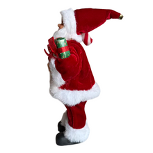 Cargar imagen en el visor de la galería, Figura Papa Noel Santa Clau de Pie con Regalo a la Mano Para Decoración de Navidad