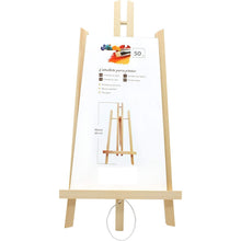 Cargar imagen en el visor de la galería, Caballete pintura madera sobre mesa, apto para lienzos, ligero para transportar