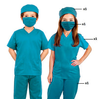 Cargar imagen en el visor de la galería, Disfraz Doctor Medico Enfermera Unisex Para niño Niña Infantil de Carnaval Teatro