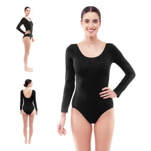 Cargar imagen en el visor de la galería, Maillot Ballet manga larga para mujer, Body o Maillot mujer para Disfraz Bailarina