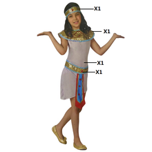 Cargar imagen en el visor de la galería, Disfraz Egipcia Niña Infantil Para Carnaval Fiesta Teatro