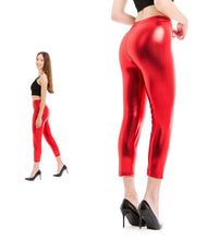 Cargar imagen en el visor de la galería, Leggins Mujer Largo de Brillo Malla Deportiva Pantalon Elastico Efecto Metalizado Estilo Brillante Unisex