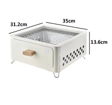 Cargar imagen en el visor de la galería, Barbacoa de carbón portátil, Barbacoa Para Mesa, parrilla plegable para jardín, Picnics, fiesta, cocina al aire libre, Camping