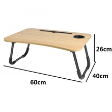 Cargar imagen en el visor de la galería, Mesita Multiuso Plegable de Madera – Escritorio Portátil para Cama o Sofá con Patas Plegables