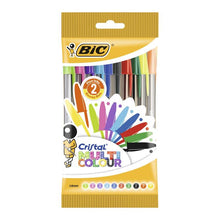 Cargar imagen en el visor de la galería, BIC Cristal Bolígrafos Original Pack 10 en bolsa Elegir Azul (1.0 mm) / Negro (1.0mm) / Multicolor (1.6mm) / 4 Colores (0.8mm)