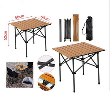 Cargar imagen en el visor de la galería, Mesa de Camping Plegable Portatil Ligera Facil Montaje para acampar al aire libre 50x50x52 cm