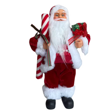 Cargar imagen en el visor de la galería, Figura Papa Noel Santa Clau de Pie con Regalo a la Mano Para Decoración de Navidad
