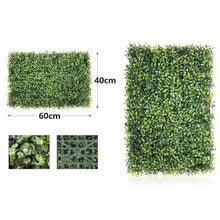 Cargar imagen en el visor de la galería, Panel de seto artificial, 60 × 40 cm planta artificial alfombra verde pared seto valla follaje panel casa boda panel, exterior hierba verdor hiedra valla privacidad pantalla