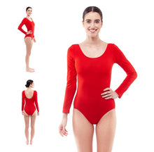 Cargar imagen en el visor de la galería, Maillot Ballet manga larga para mujer, Body o Maillot mujer para Disfraz Bailarina