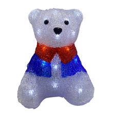 Cargar imagen en el visor de la galería, Oso Navidad 3d Led Luz Blanca Decoracion Interior Noche Lampara Adorno