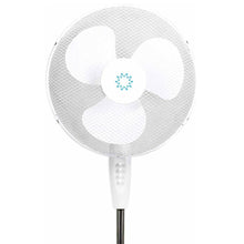 Cargar imagen en el visor de la galería, Ventilador de Pie Silencioso Redondo Oscilante 3 Velocidades Cabezal Inclinable y Altura Regulable