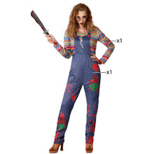 Cargar imagen en el visor de la galería, Disfraz Muñeca Sangrienta Mujer Adultos Para Halloween Carnaval Teatro