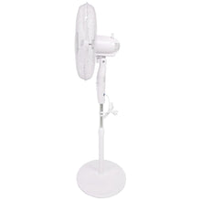 Cargar imagen en el visor de la galería, Ventilador de Pie Silencioso Redondo Oscilante 3 Velocidades Cabezal Inclinable y Altura Regulable