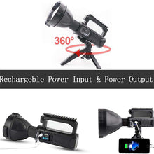 Cargar imagen en el visor de la galería, Linterna LED Portátil 1500LM con Trípode – Recargable Tipo C, Power Bank, 4 Modos de Luz