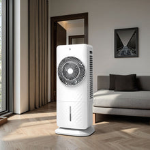 Cargar imagen en el visor de la galería, Ventilador de Torre función de Viento enfriador, Ventilador de refrigeración de aire de Agua Hielo 5.5 L 3 Velocidades 65W