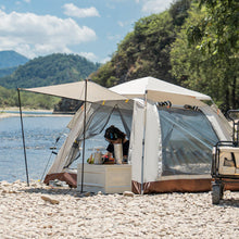 Cargar imagen en el visor de la galería, Tienda de Campaña Automática 4 Personas 200x200cm – 2 Puertas y 2 Ventanas, Plegado Rápido e Impermeable